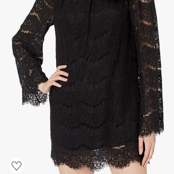 NWOT Love Fire Black Lace Off the Shoulder Dress - Picture 5 of 15